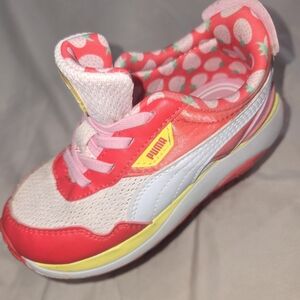 Puma Kids Red and Yellow Sneakers